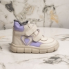 Бебешки боти PONKI VLOVE BEIGE-PURPLE №20-21