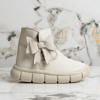 Бебешки ботушки PONKI ROSETTE BEIGE №22-26