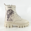 Детски елегантни кубинки PONKI KEYSA BEIGE №31-36