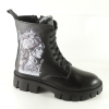 Детски елегантни кубинки PONKI KEYSA BLACK №31-36