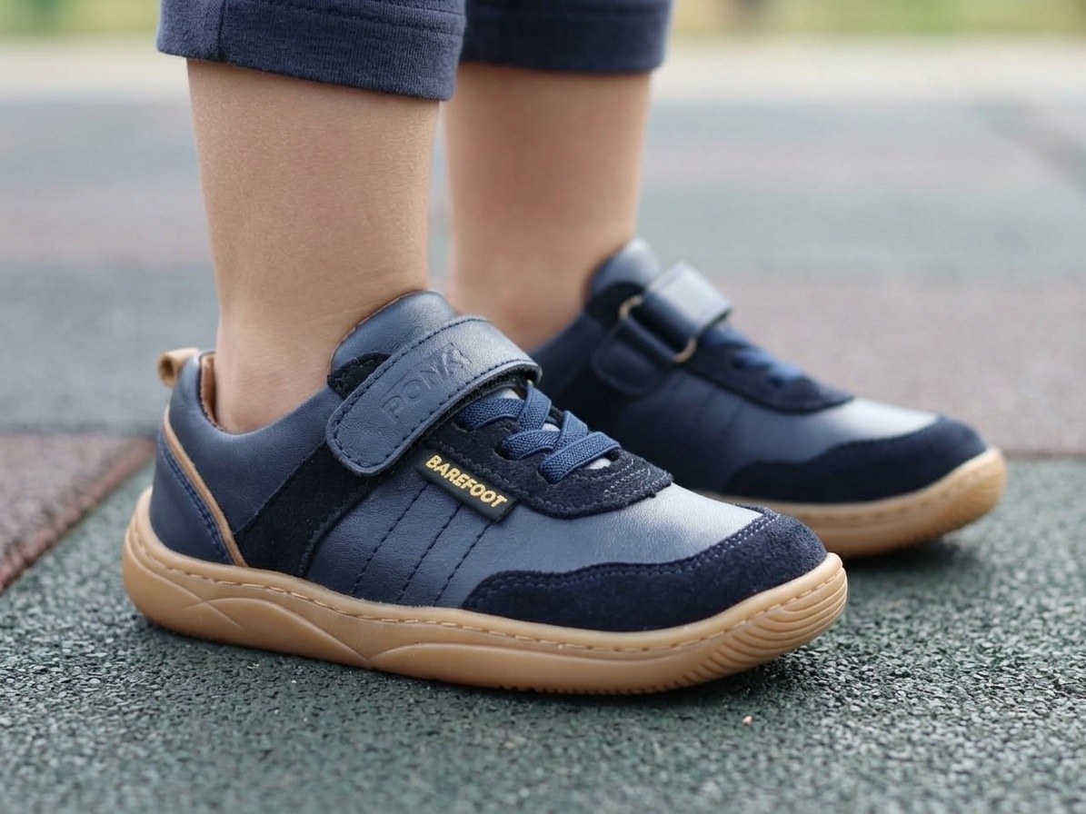 Бебешки боси обувки PONKI Barefoot Balance Dark Blue II №22-25