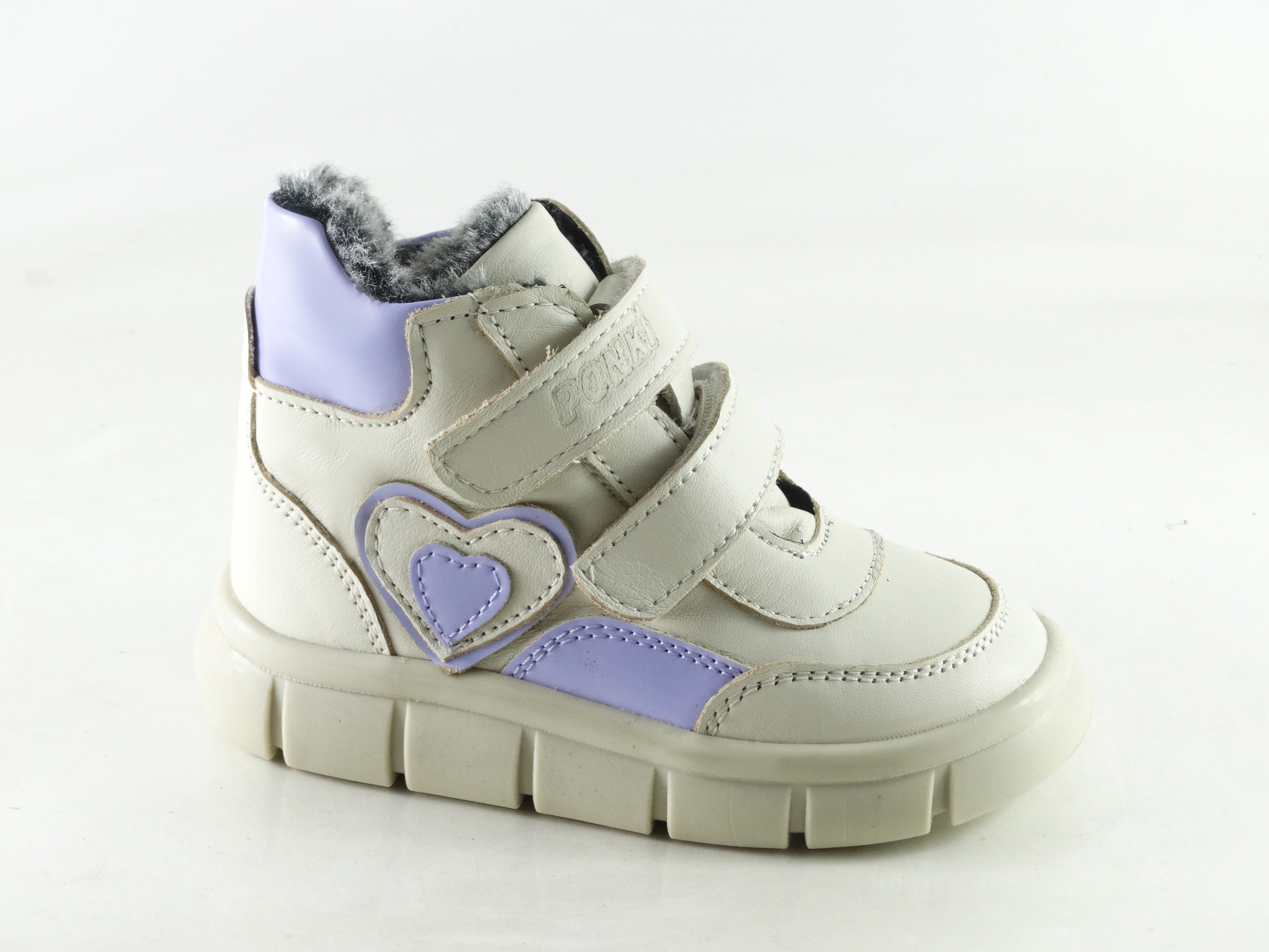 Бебешки боти PONKI VLOVE BEIGE-PURPLE №22-26