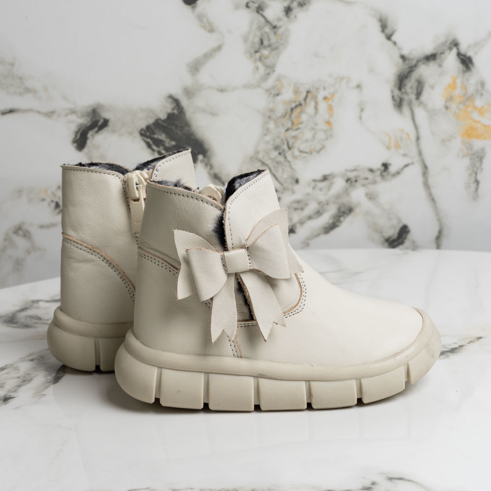 Бебешки ботушки PONKI ROSETTE BEIGE №20-21