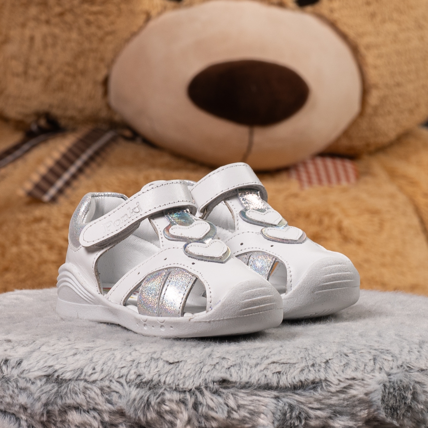 Бебешки сандали PONKI Twolove White №19-25