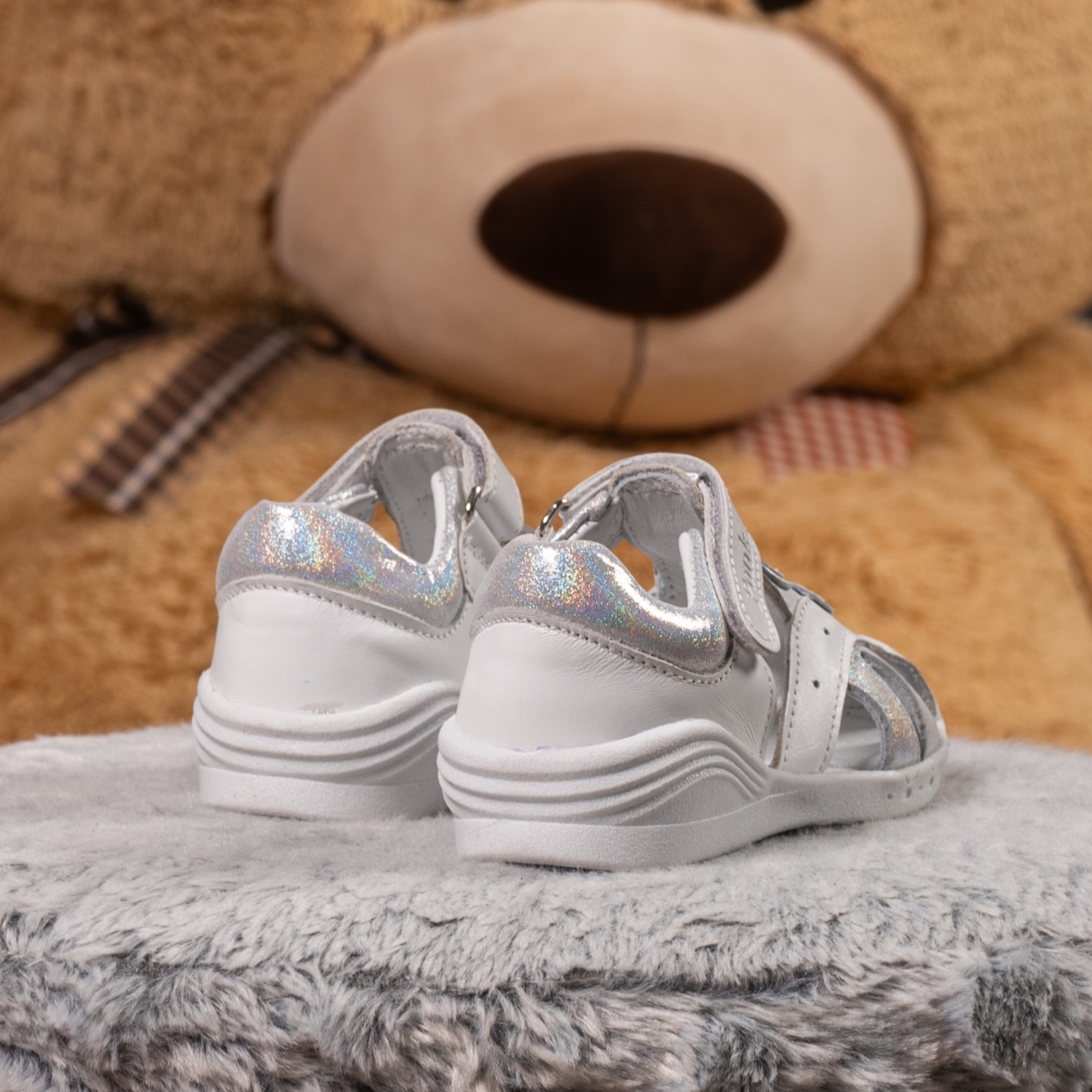 Бебешки сандали PONKI Twolove White №19-25