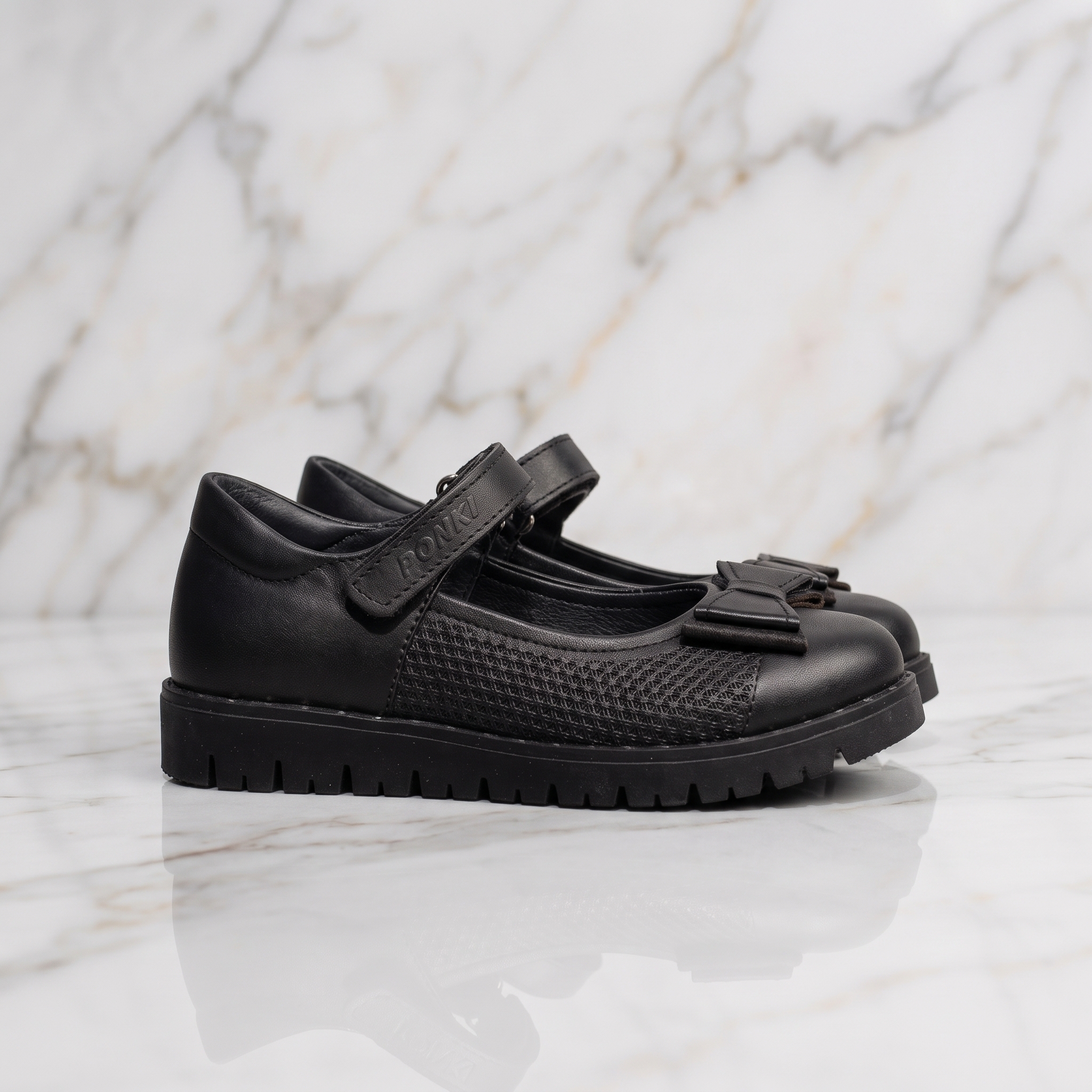 Детски балеринки PONKI  Elegante Black №31-36