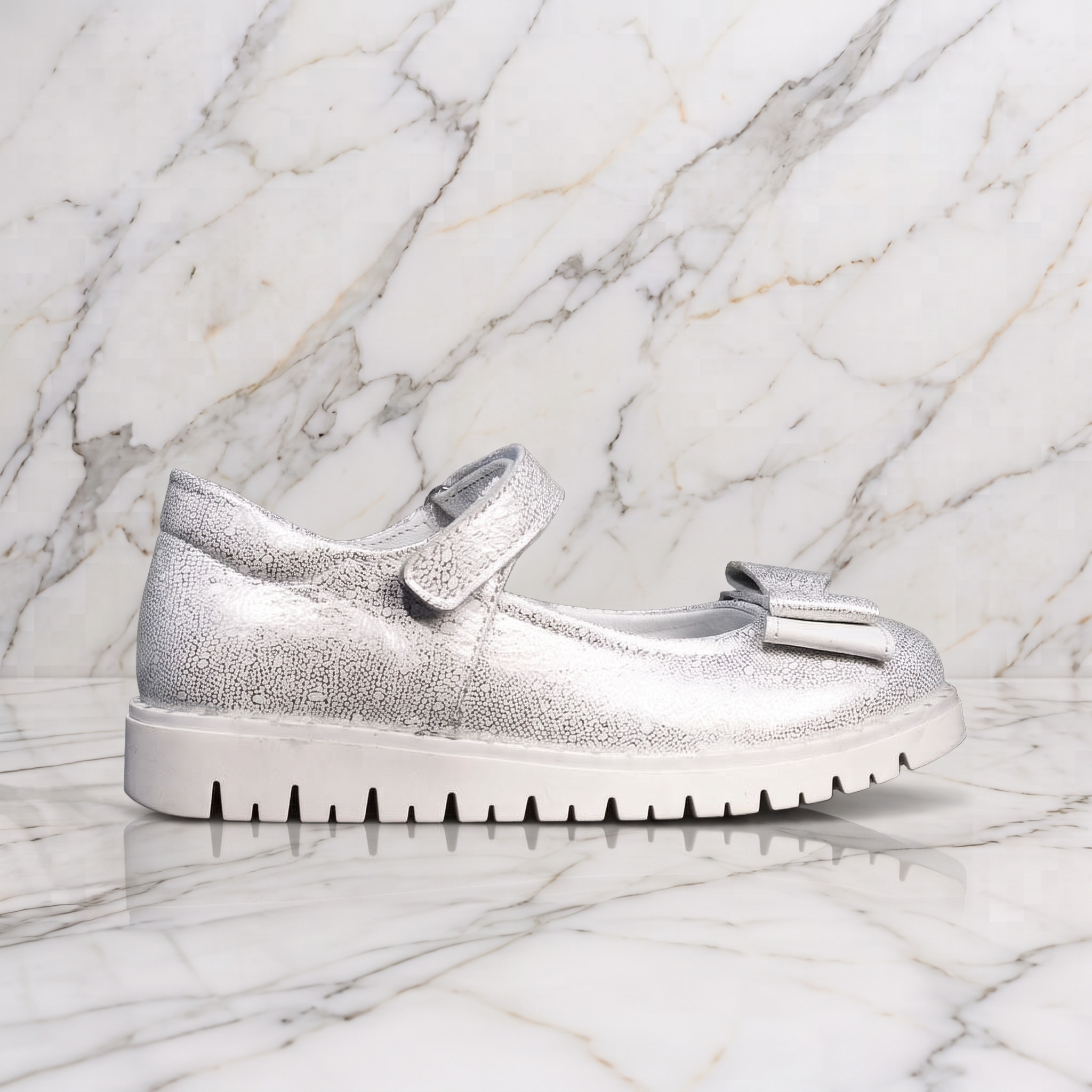 Детски балеринки PONKI  Elegante Silver №31-36
