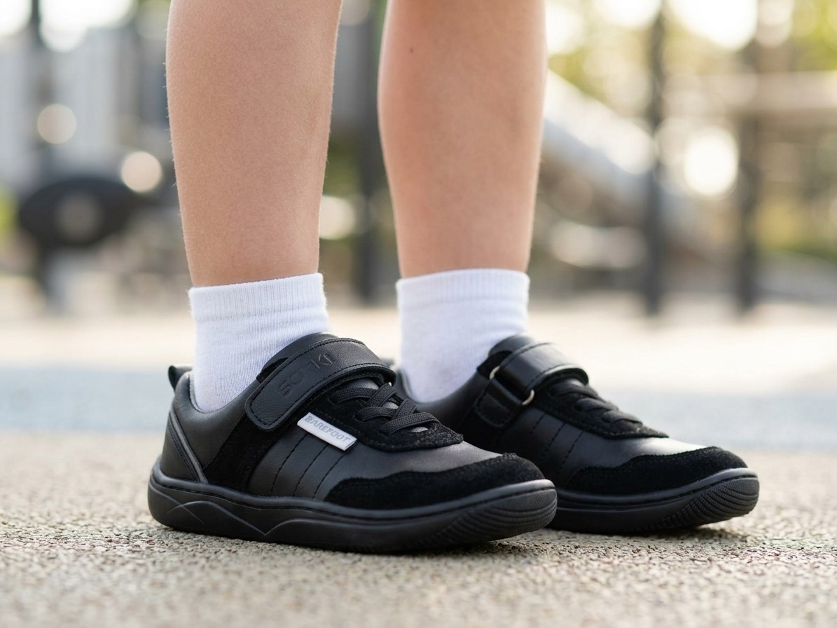 Детски боси обувки PONKI Barefoot BALANCE Black  №26-30