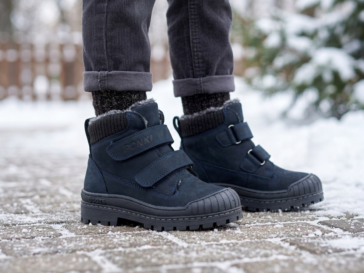 Детски боти PONKI Noble Dark Blue №26-30