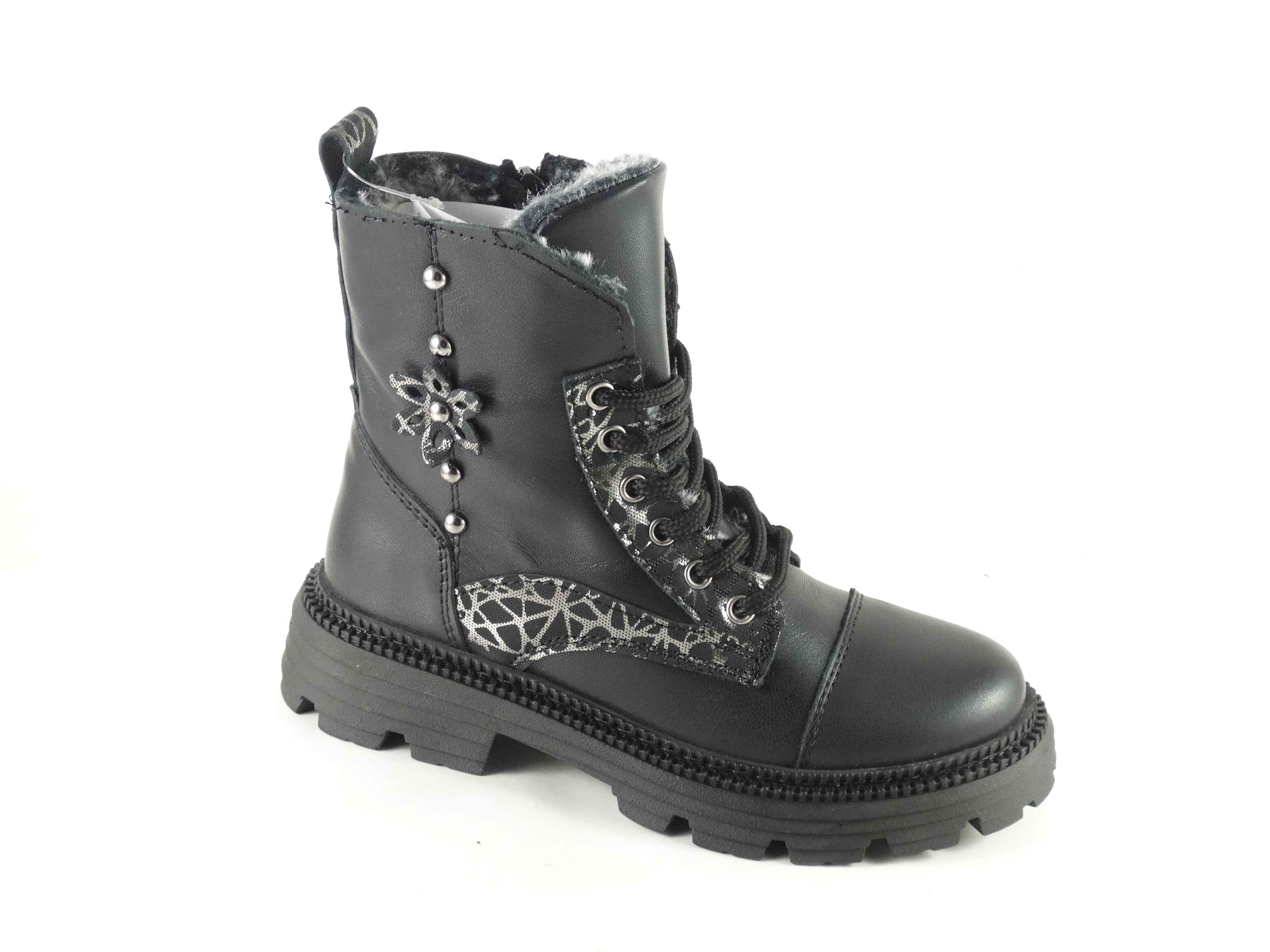 Детски кубинки PONKI FLOW II BLACK №31-36