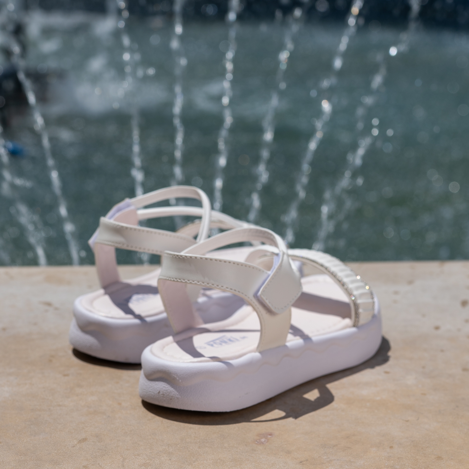 Детски сандали PONKI Crystal Shine White №31-35
