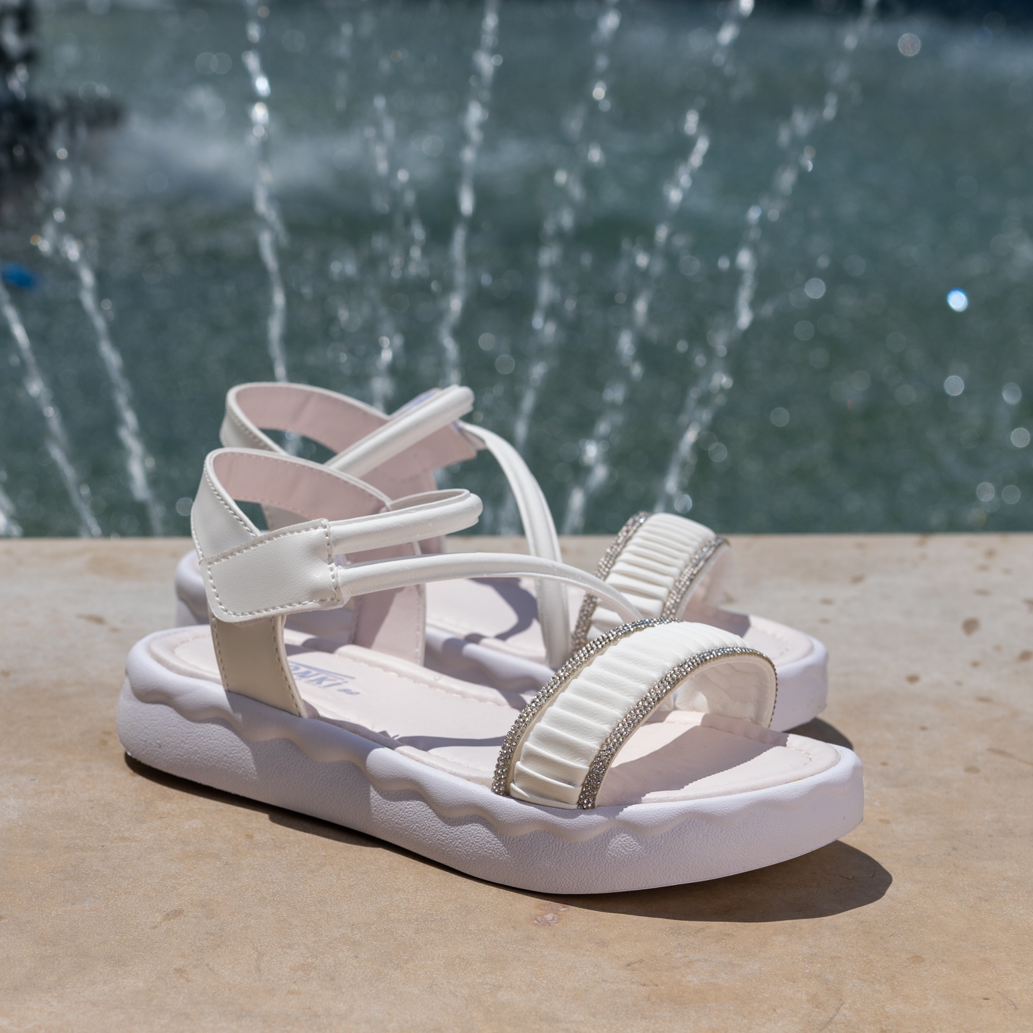 Детски сандали PONKI Crystal Shine White №31-35