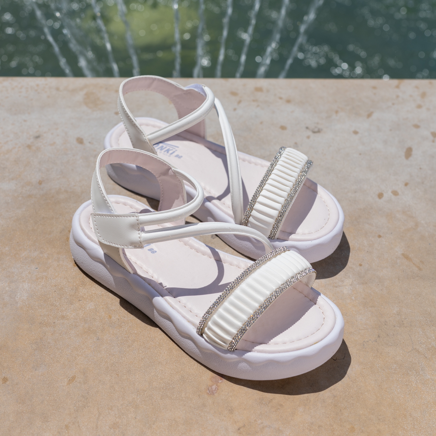 Детски сандали PONKI Crystal Shine White №31-35