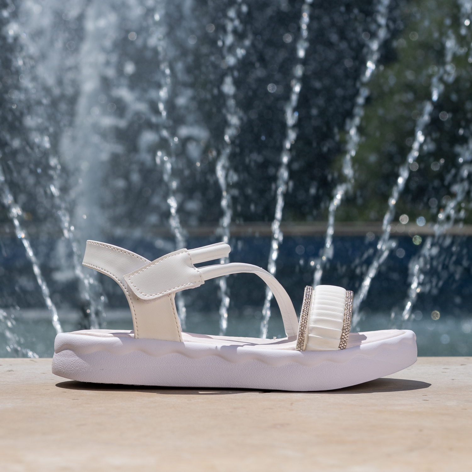 Детски сандали PONKI Crystal Shine White №31-35
