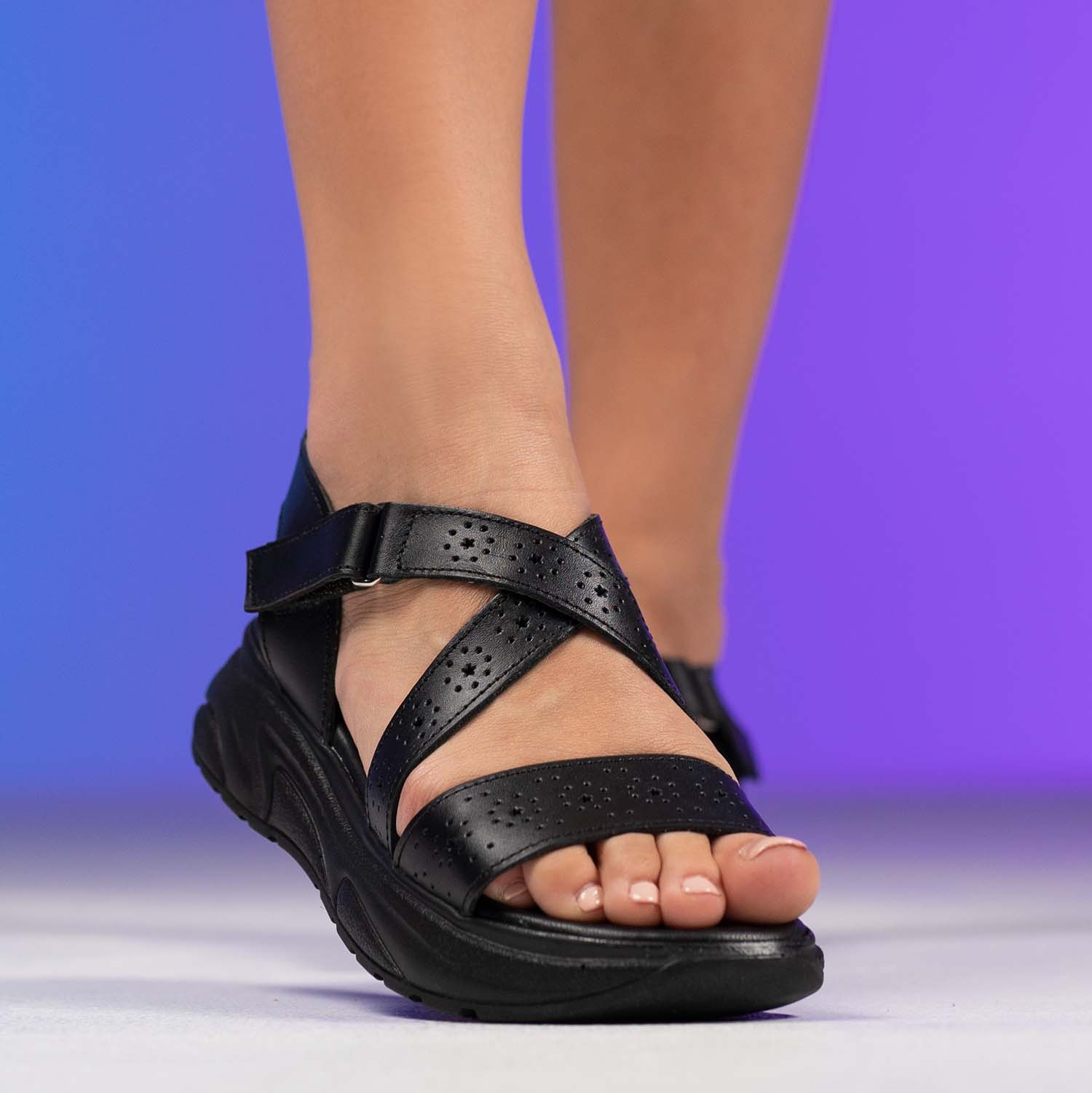 Детски сандали PONKI SEKAI BLACK  №31-36