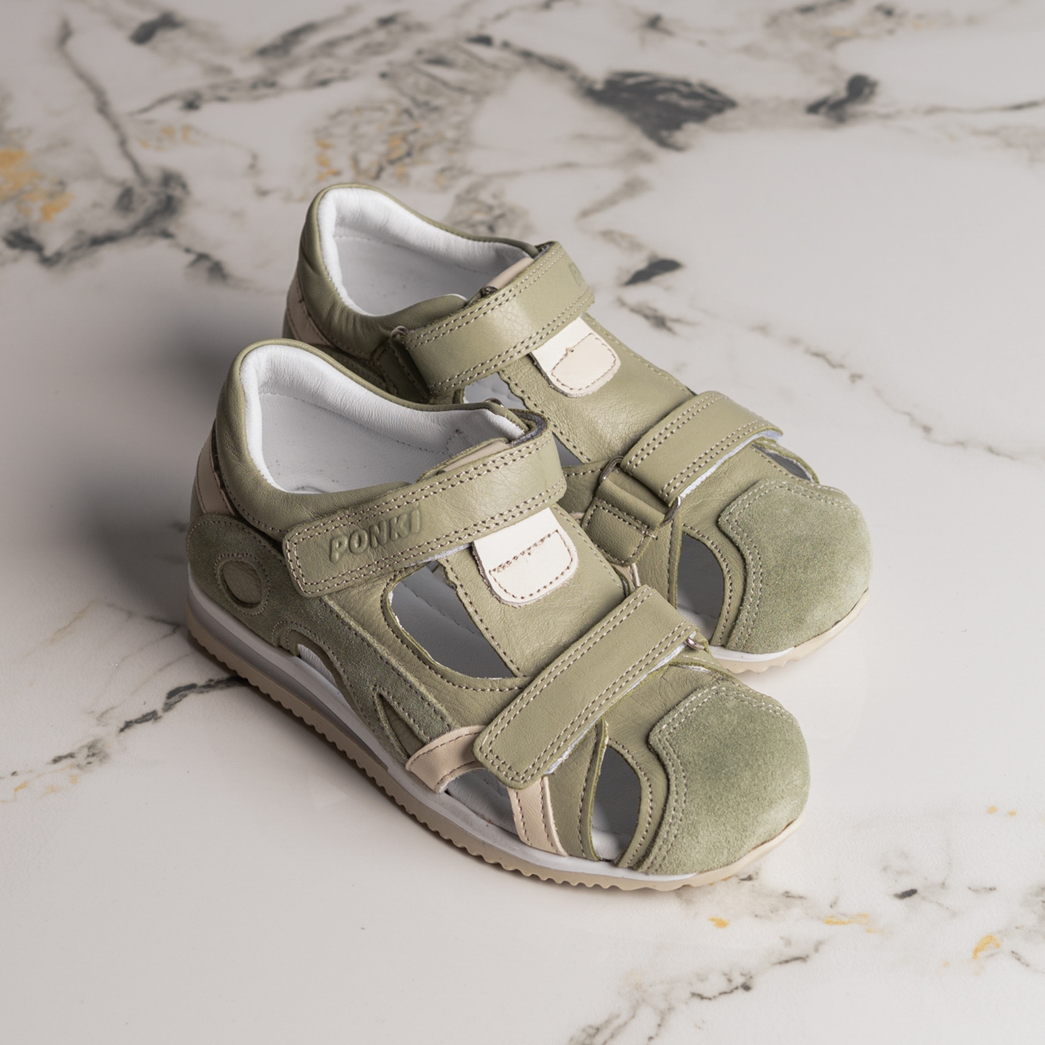 Детски затворени сандали PONKI Velaro Light Avocado Green №26-30