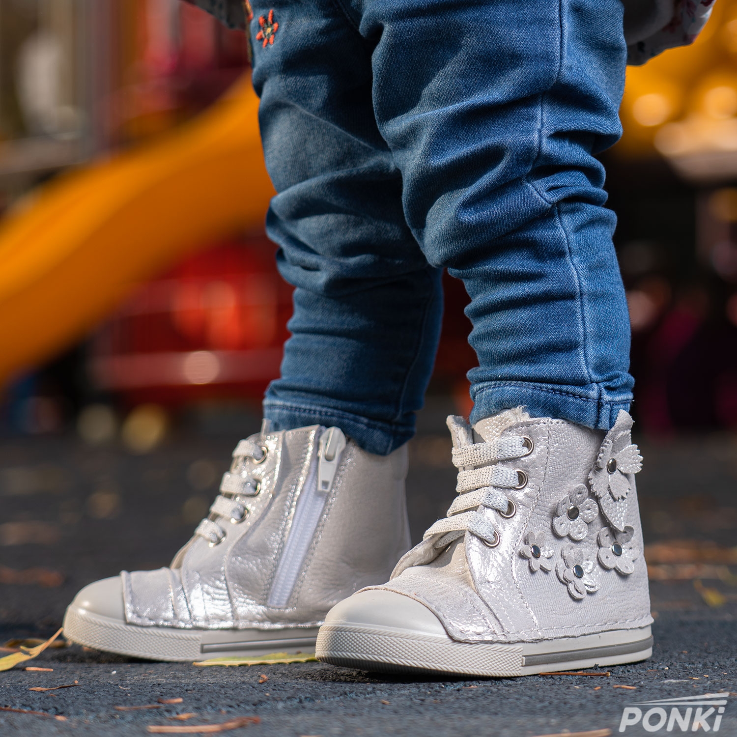 Детски боти Пуфи ЗИМА PONKI FLORA SILVER №19-22